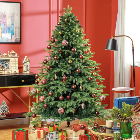 Homcom Kunstkerstboom met stevige metalen voet 183 cm - - Image 3