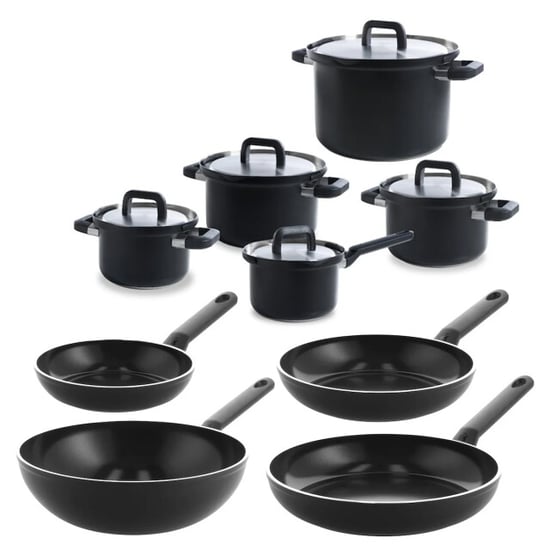 BK Cookware Bk flow cool black kookpannenset 9delig - Image 1