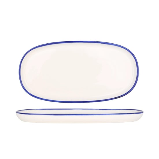 Rinart Serveerschaal blue edge porselein 25x13 cm set van 2 - Image 1