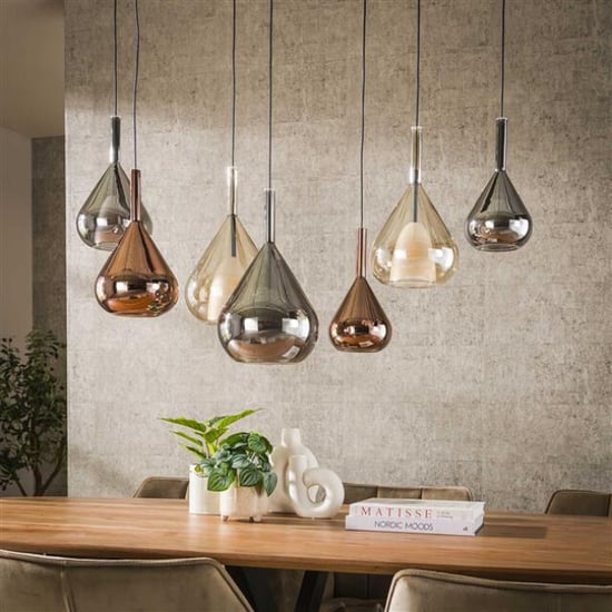 Hoyz hanglamp 4+3 wings mix glass - - Image 6