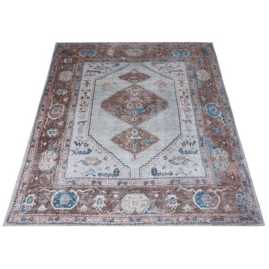 Veer Carpets Vloerkleed karaca blue/brown 06 70 x 140 cm - Image 1