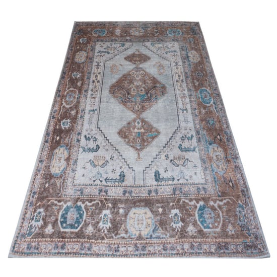 Veer Carpets Vloerkleed karaca blue/brown 06 70 x 140 cm - Image 3