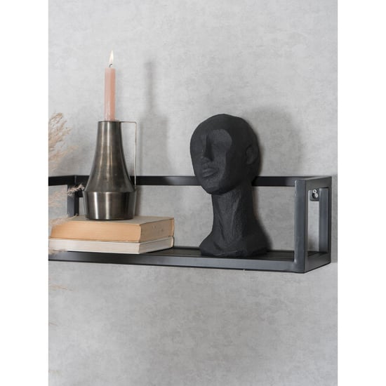 Home67 Wandplank vintage mangohout set van 2 klein - Image 3