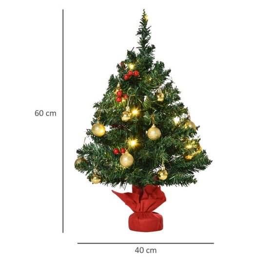 Homcom Mini kerstboom kerstversiering kerstversiering, incl. kerstballen en - Image 3