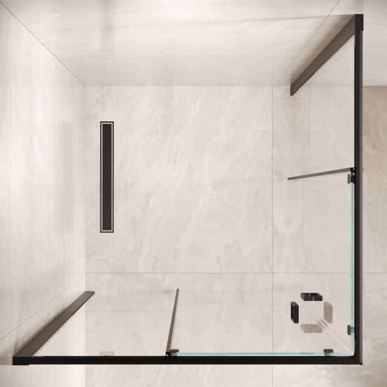 Badplaats Douchecabine dakota 90 x 90 x 190 cm zwart douchewand met - Image 6