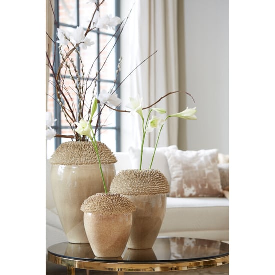 Light & Living vaas deco 33x32x47,5 cm sangku keramiek taupe - Image 5