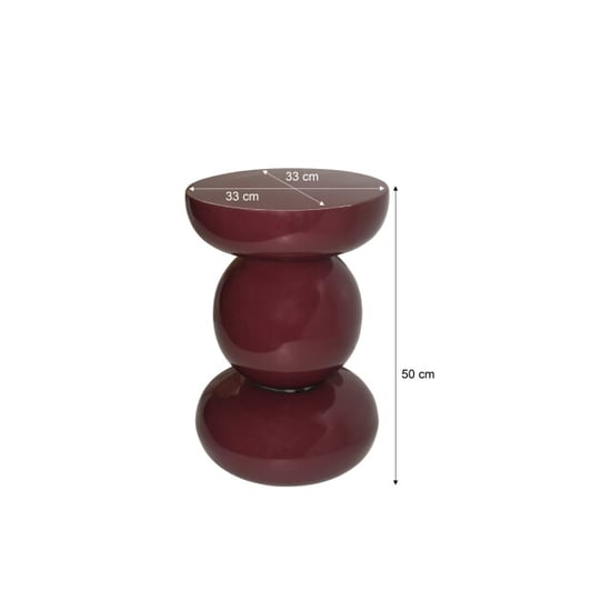 Brix bijzettafel dex maroon 33x33x50cm - Image 5