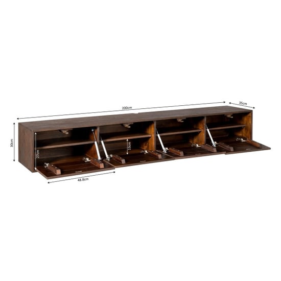 Starfurn zwevend tv meubel vision brown 200 cm - Image 5