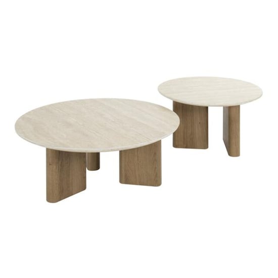 Hoyz salontafel romano rechthoekige poot keramisch travertin - - Image 4