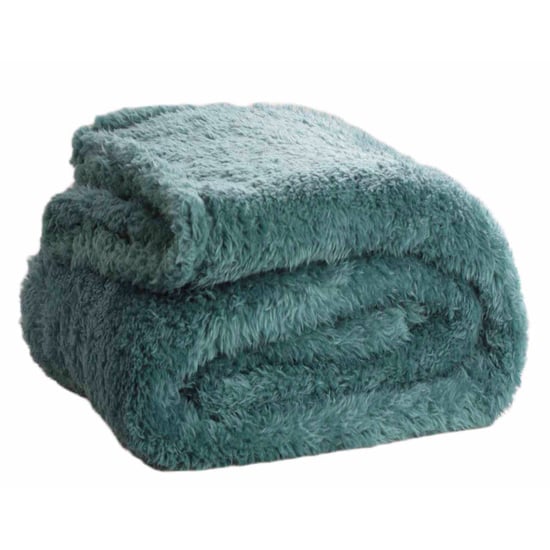 DoubleDry Teddy fleece deken ultrazacht 130x170 groen - Image 2