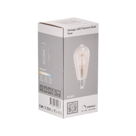 Label51 Lichtbron led kooldraadlamp peer glas - Image 4