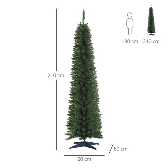 Homcom Kerstboom smal incl. standaard 210 cm - - Image 2