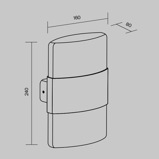 Maytoni Outdoor wandlamp rom grafiet - Image 4