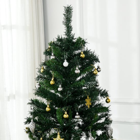 Homcom Kunstkerstboom 180 cm kunstkerstboom met led-verlichting, ballen, - Image 6