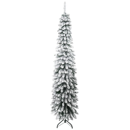 Homcom Kerstboom smal met sneeuw incl. standaard 210 cm /groen - Image 1