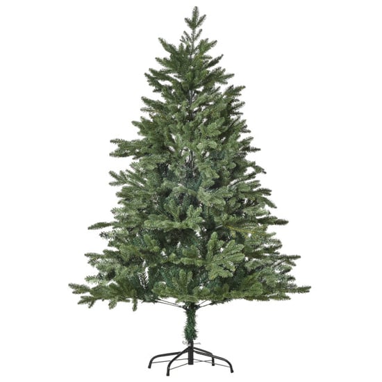 Homcom Kunstkerstboom 1,5 m kerstboom dennenboom pvc pe metaal Ã105 x 150 - Image 1
