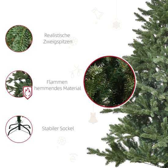 Homcom Kunstkerstboom 1,5 m kerstboom dennenboom pvc pe metaal Ã105 x 150 - Image 3