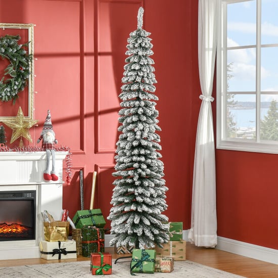 Homcom Kerstboom smal met sneeuw incl. standaard 210 cm /groen - Image 5