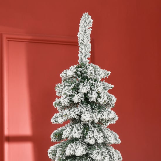 Homcom Kerstboom smal met sneeuw incl. standaard 210 cm /groen - Image 6