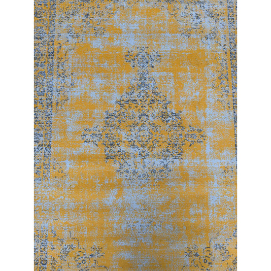 Muratap Istanbul vintage laagpolig vloerkleed retro tapijt mosterd 80x150 cm - Image 3