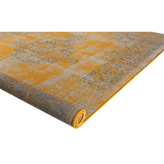 Muratap Istanbul vintage laagpolig vloerkleed retro tapijt mosterd 80x150 cm - Image 4
