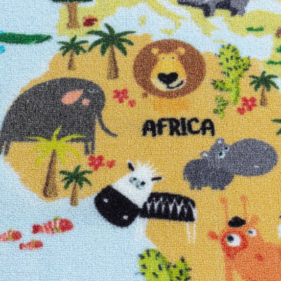 Muratap Play vloerkleed kinderkamer wereldmap laagpolig 140x200 cm - Image 2