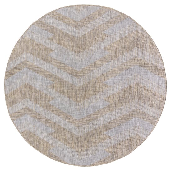 Muratap Uni binnen en buiten rond vloerkleed solid outdoor laagpolig tapijt 120 cm rond - Image 3