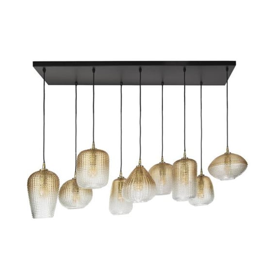 Hoyz hanglamp 5+4 dot pattern amberkleurig glas - Image 4