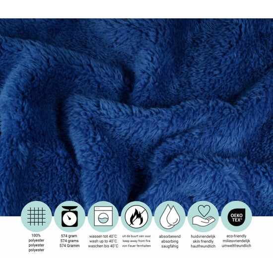 DoubleDry Teddy fleece deken ultrazacht 130x170 cm - - Image 4