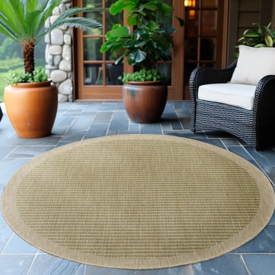 Muratap Solid binnen en buiten rond vloerkleed indoor & outdoor laagpolig effen - 200 cm rond - Image 1