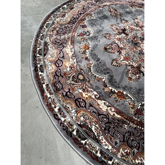 Muratap Isfahan oosters vloerkleed nain laagpolig klassiek vintage tapijt rond / multi- 250 cm rond - Image 2