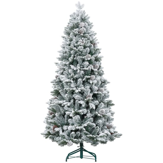Homcom Kunstkerstboom met sneeuw & dennenappels Ø97 x 180 cm - Image 1