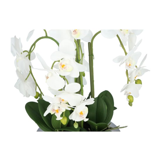 Kopu ® kunstplant orchidee 4 takken 41cm in zilveren schaal - - Image 3