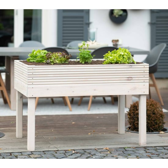 Westmann Frieda houten plantenbak op poten 75x119x79 cm licht - Image 3
