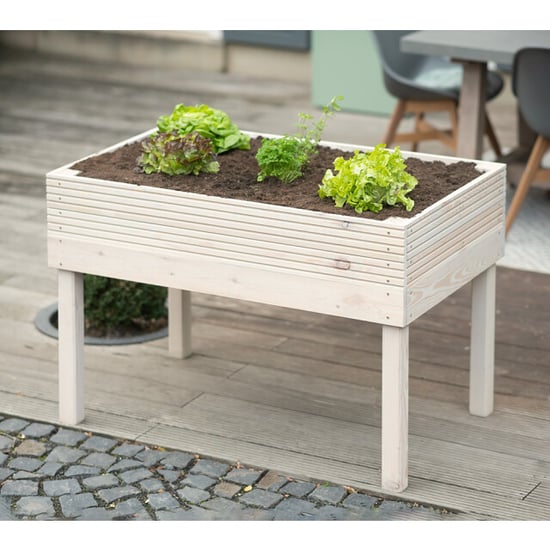 Westmann Frieda houten plantenbak op poten 75x119x79 cm licht - Image 6
