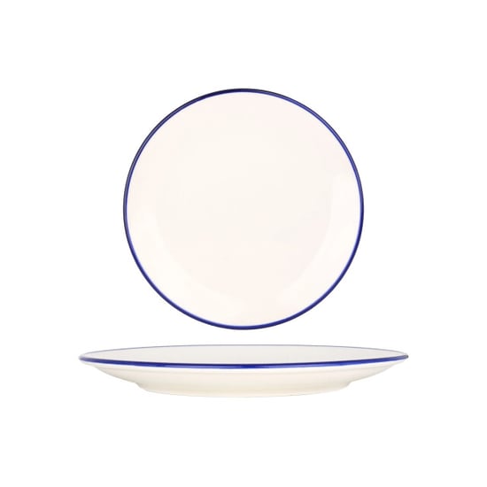 Rinart Dinerbord blue edge porselein 27 cm set van 6 - Image 1