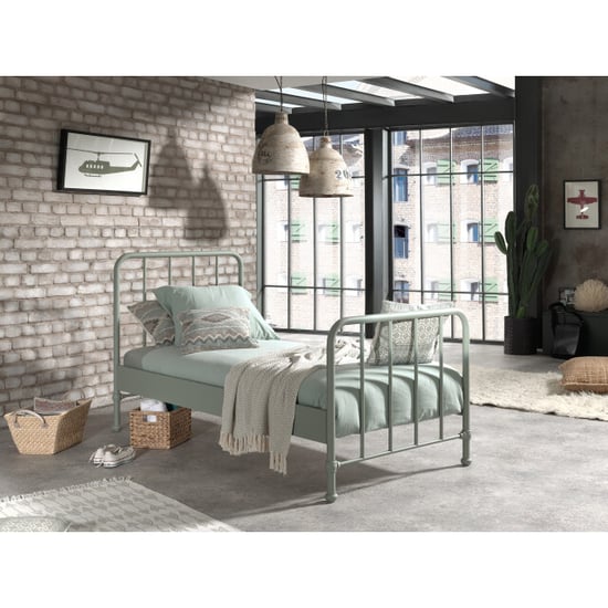Lucevi bronxx bed 90 x 200 cm olive green bronxx nachttafel olive green - Image 4