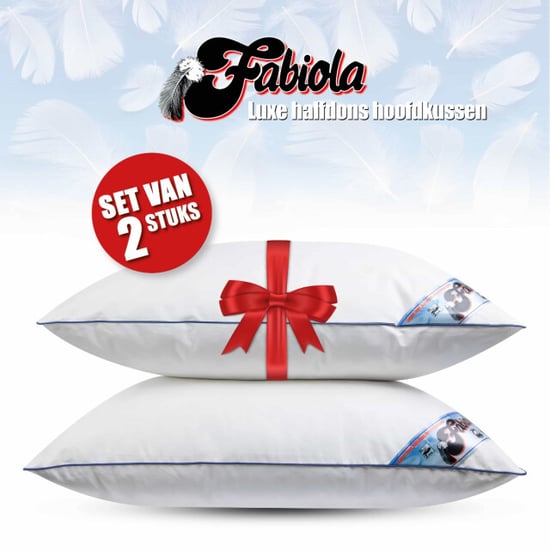 Fabiola zacht halfdons hoofdkussen set van 2 stuks downpass - Image 2