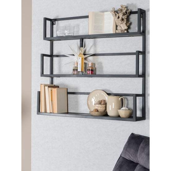 Home67 Wandplank vintage mangohout trio - Image 5