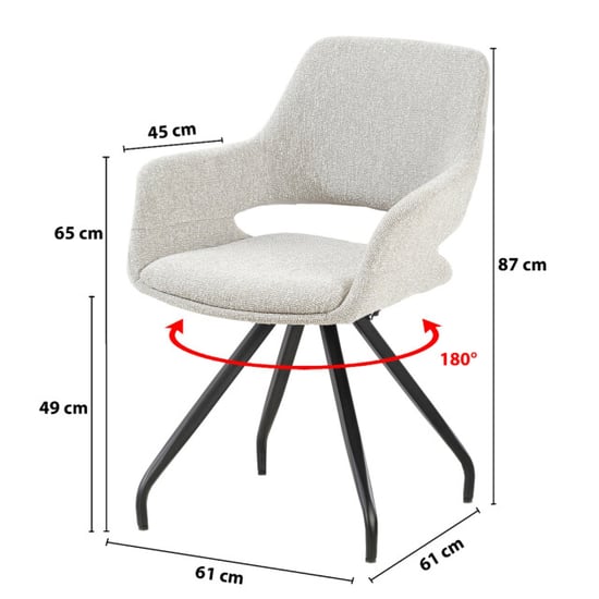 Livingfurn eetkamerstoel capp lodge set van 2 61x61x88cm - Image 4