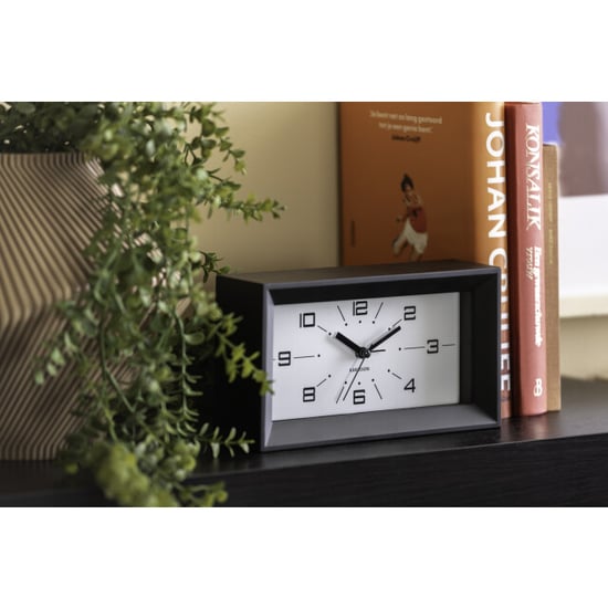 Karlsson wekker lujo rectangle black & bright red - Image 1