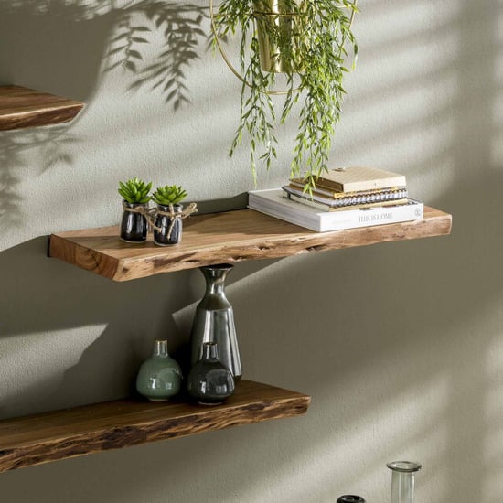 Hoyz Hoyz wandplank edge 90cm breed acaciahout - - Image 1