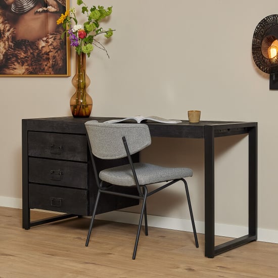 Starfurn bureau boaz black 145 cm - Image 1