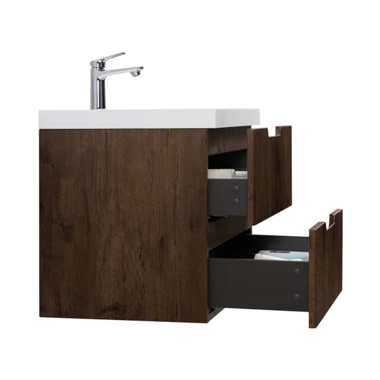 Badplaats Badkamermeubel set thermis 60cm bruin badmeubel met - Image 4
