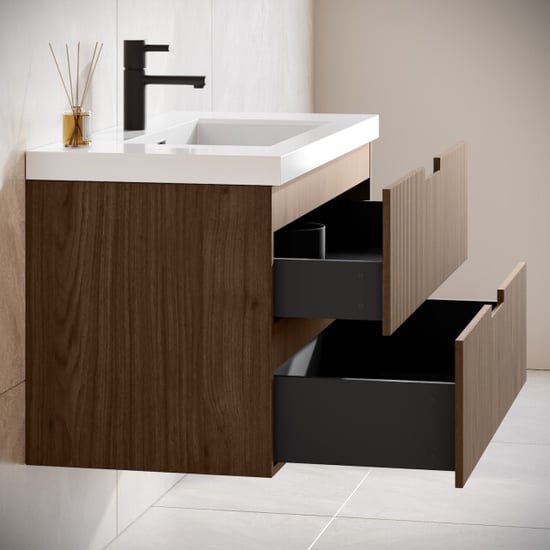 Badplaats Badkamermeubel set thermis 60cm bruin badmeubel met - Image 6