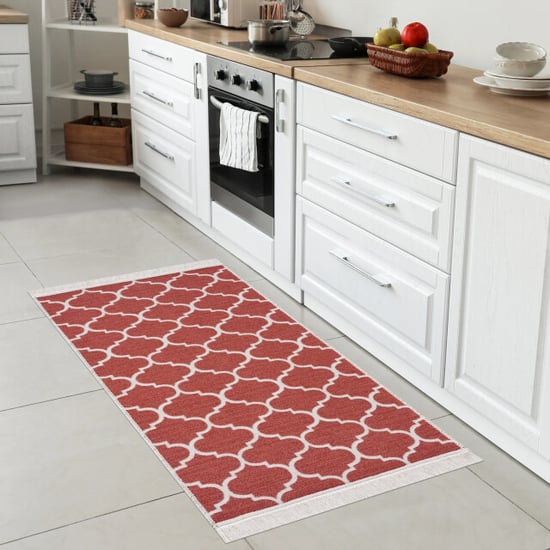 Muratap Boho kelim dubbelzijdig wasbaar vloerkleed creme 80x150 cm - Image 4