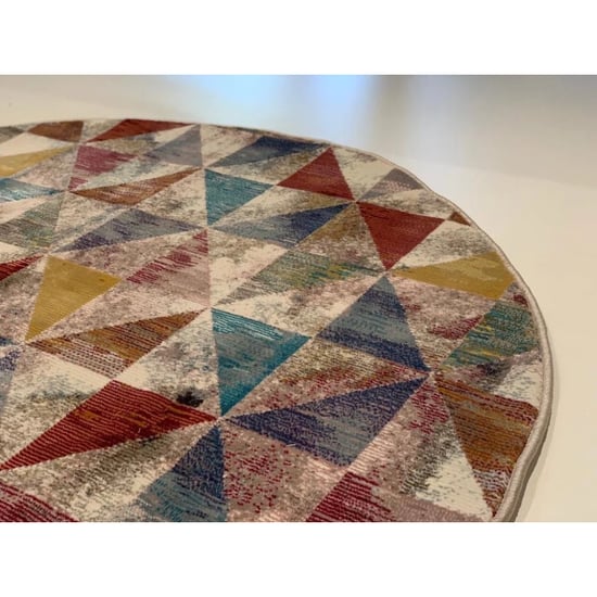Muratap Picasso sahra vintage rond vloerkleed multi laagpolig- 133 cm rond - Image 3