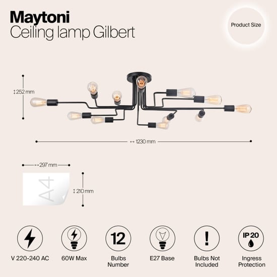 Maytoni plafondlamp gilbert - - Image 6