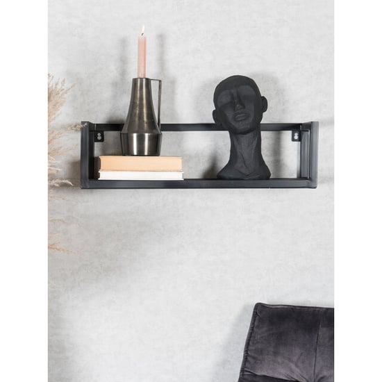 Home67 Wandplank vintage mangohout set van 3 klein - Image 2