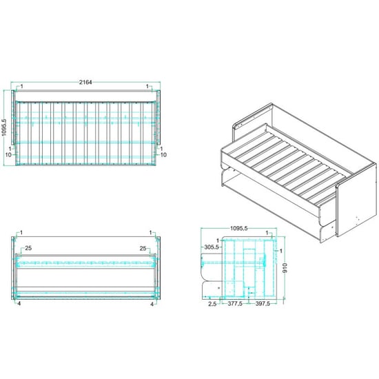 Lucevi denver bureaubed 90x200cm - - Image 3